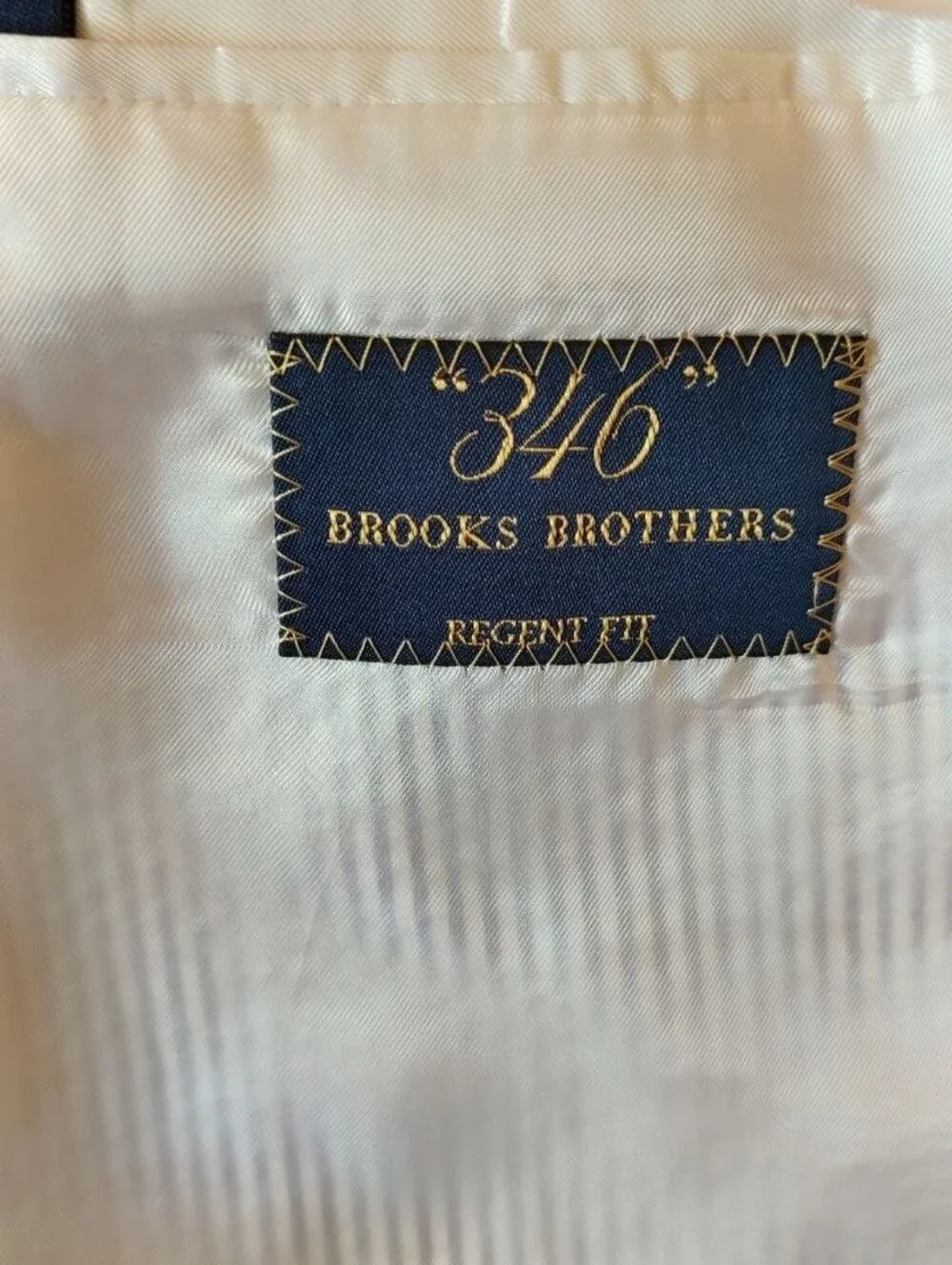 Brooks Brothers Suit Blazer/Jacket-346 Striped Three Button 100% Cotton Size 46